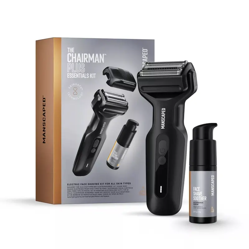 Manscaped The Chairman Plus Cordless Foil Shaver – Includes Essentials Kit, Black | 75-00054 1