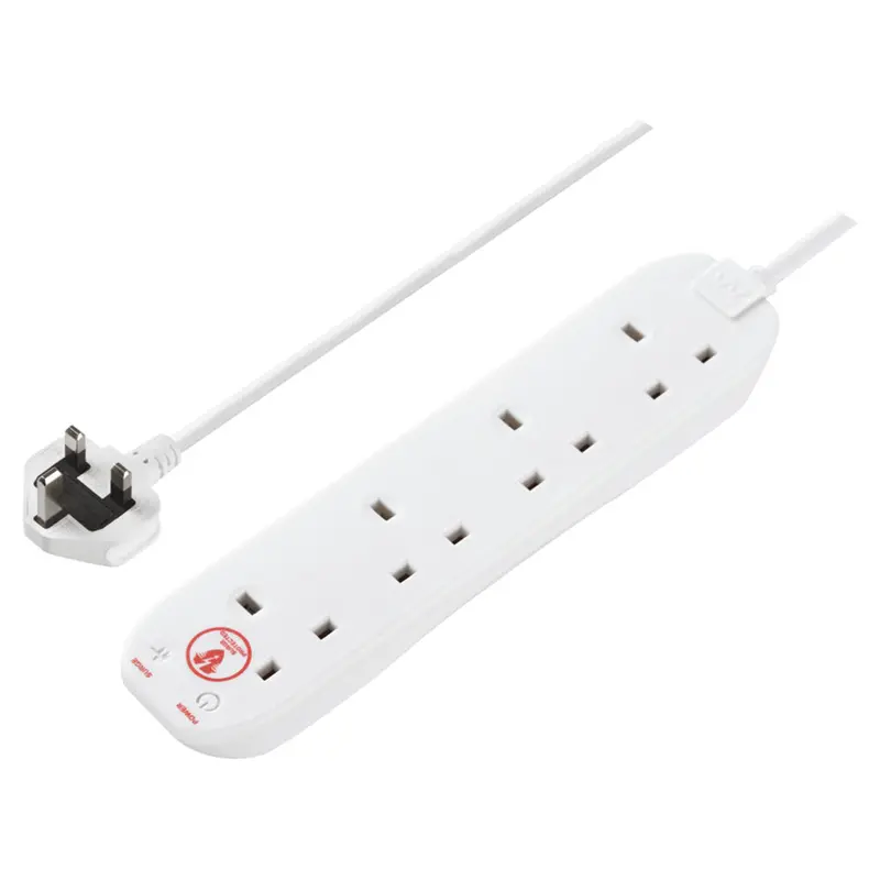 Masterplug Srg44N-Mp 4-Way Surge-Protected Extension Lead – White 1