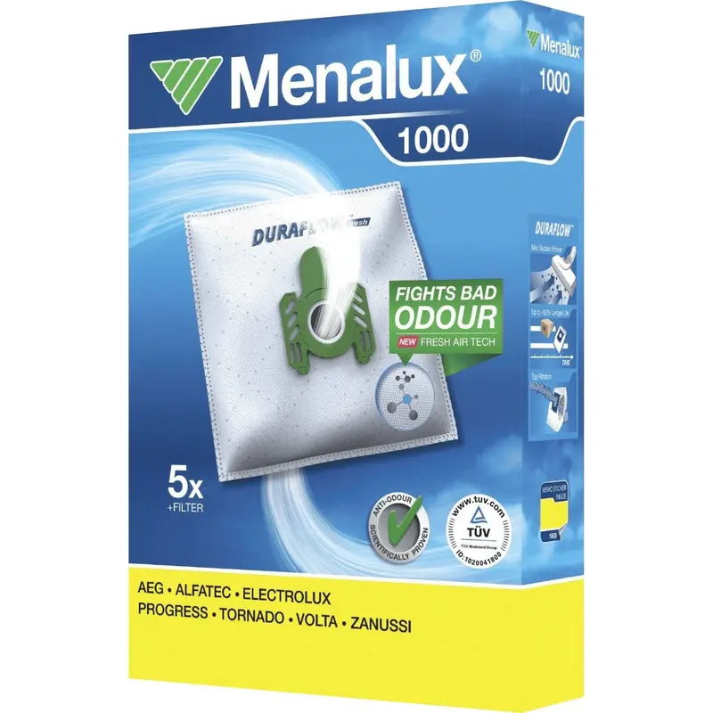 Menalux Vacuum Cleaner Replacement Bags – Pack Of 5, Compatible With 1000M Models 1