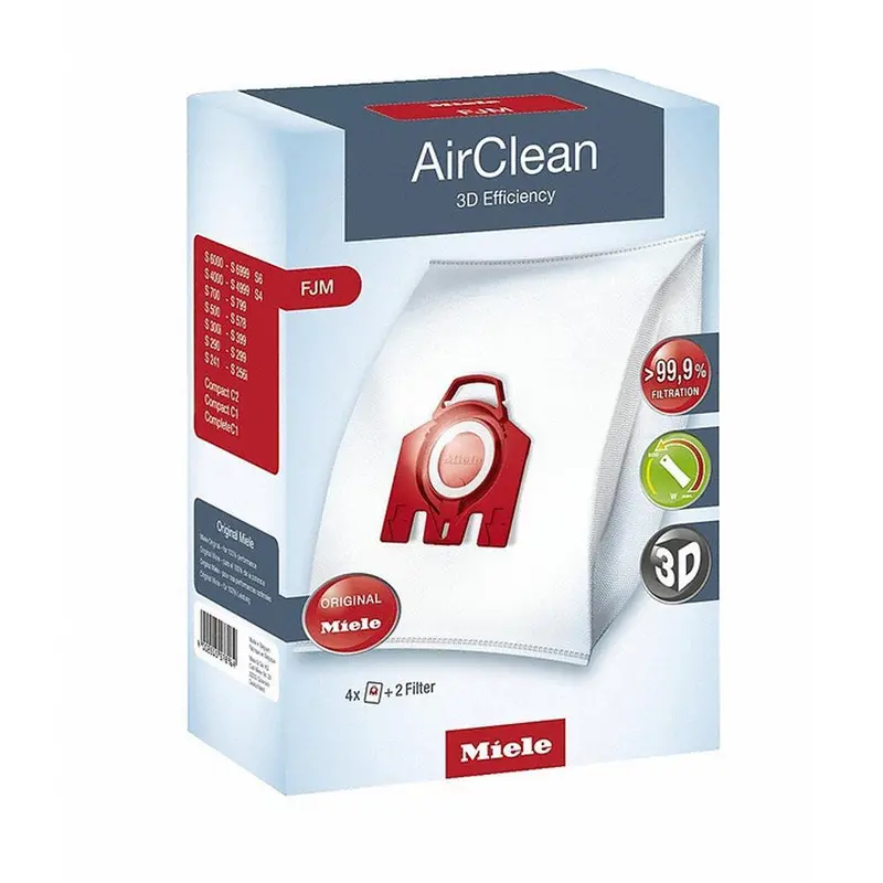 Miele Fjm Hyclean 3D Filter Bags For Vacuum Cleaners – White 1