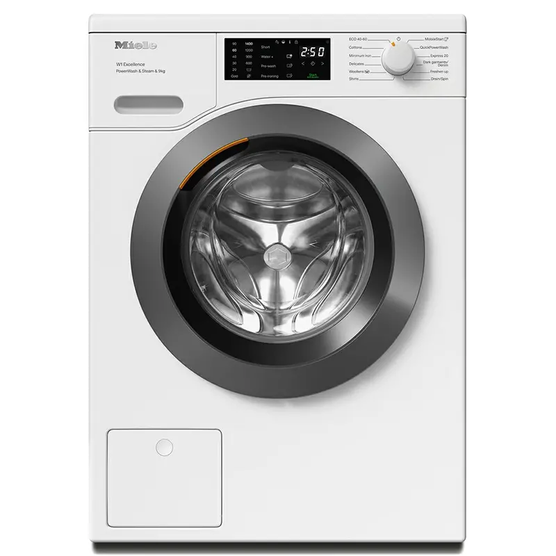 Miele Wed385 Washing Machine – 9Kg Freestanding Front-Loader With Wash & Steam Technology And Lotus White Finish 1