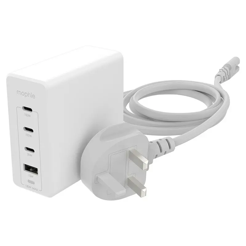Mophie 120W Multi-Port Usb-C Wall Charger – Desktop Fast-Charging Hub, White | 409909310 1