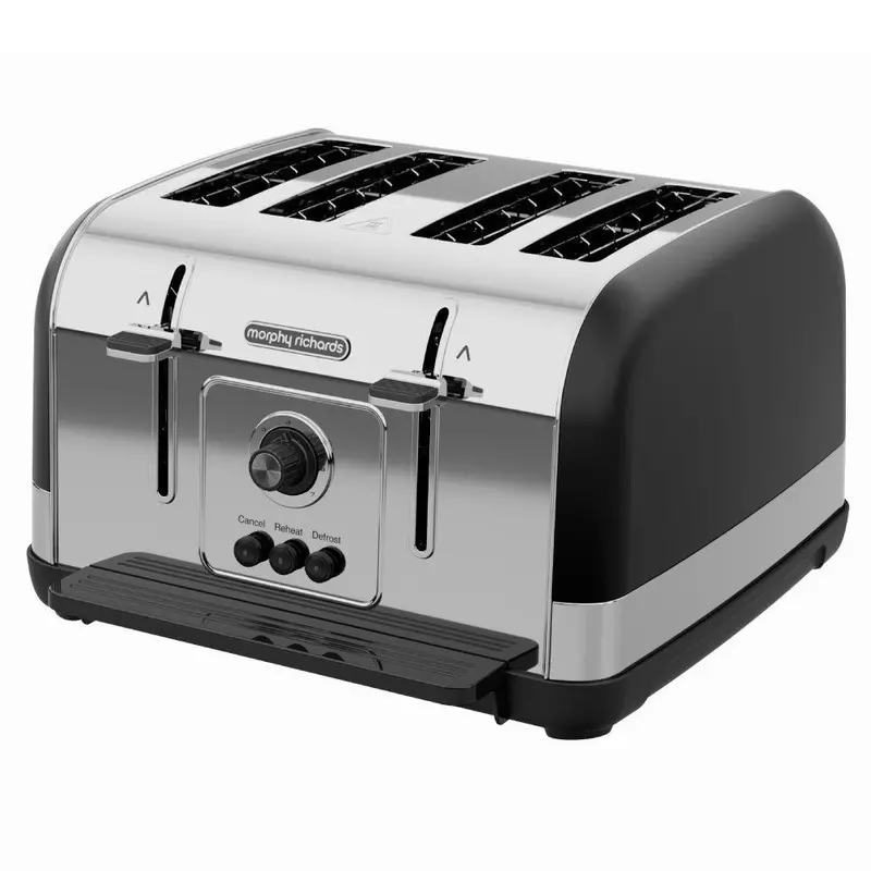 Morphy Richards 240131 4-Slice Toaster – 1800W, Sleek Matte Black Design 1