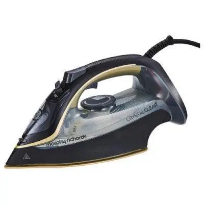 Morphy Richards Crystal Clear Steam Iron – 35G/Min Output, Black And Gold Finish 1