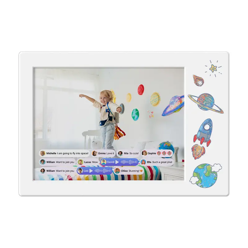 Myfirst Frame Doodle 9-Inch Digital Photo Frame – White, Touch-Sensitive Drawing Mode 1