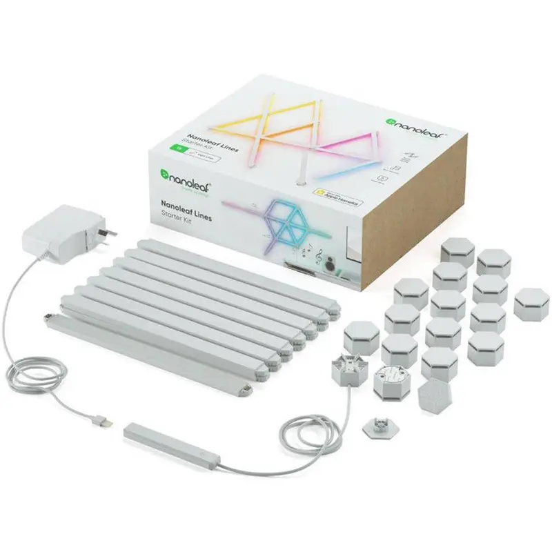 Nanoleaf Lines Starter Kit – 15-Piece Modular Led Light Strip Bundle 1