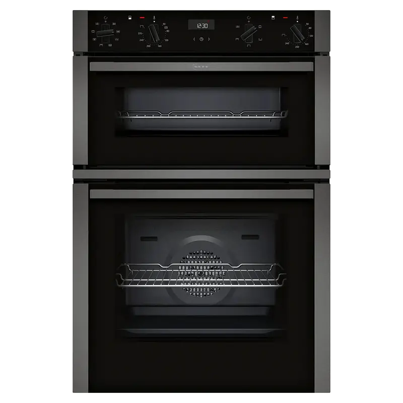 Neff U1Ace2Ag3B N50 Built-In Double Oven – 105L Total Capacity, Graphite Grey Finish 1