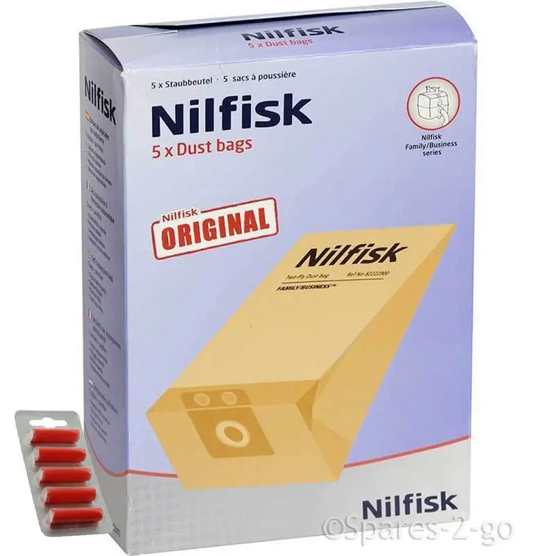 Nilfisk Cdb3050/Cdb3020 Vacuum Cleaner Replacement Bags – Pack Of 5, White (822229) 1