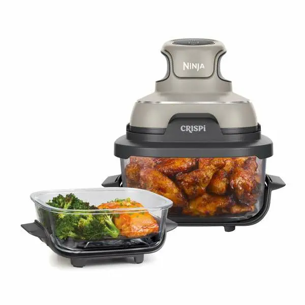 Ninja Crispi 4-In-1 Air Fryer – Portable Glass Model In Stone Finish 1