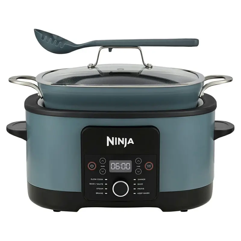 Ninja Foodi Mc1001Uk 8-In-1 Slow Cooker – Sea Salt Grey Multi-Cook Functionality 1