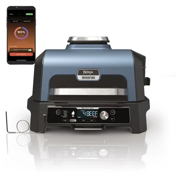 Ninja Woodfire Pro Connect Xl Electric Bbq Grill & Smoker – Outdoor Black/Blue Model 1