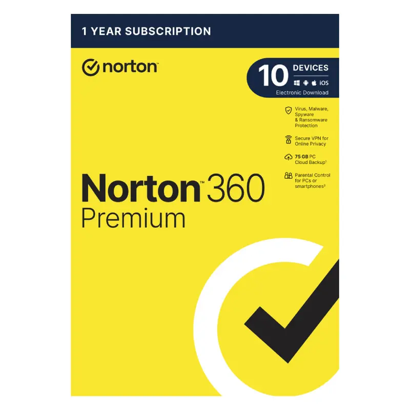 Norton 360 Premium Antivirus – 1-Year Digital License For Up To 10 Devices | 21443532 1