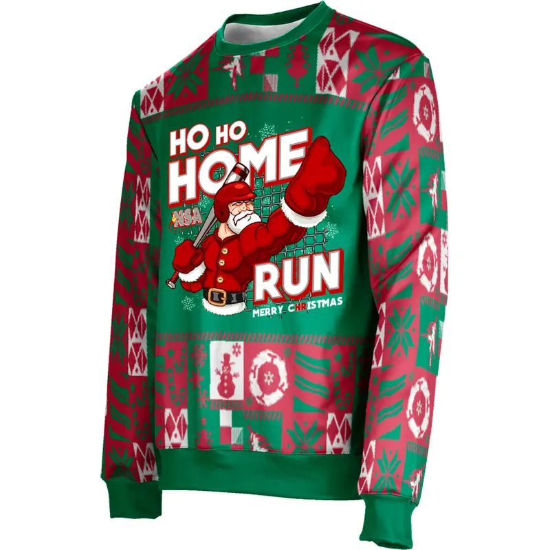 Nsa Ho Ho Home Run Ugly Sweater – Holiday-Themed Sublimated Design 1