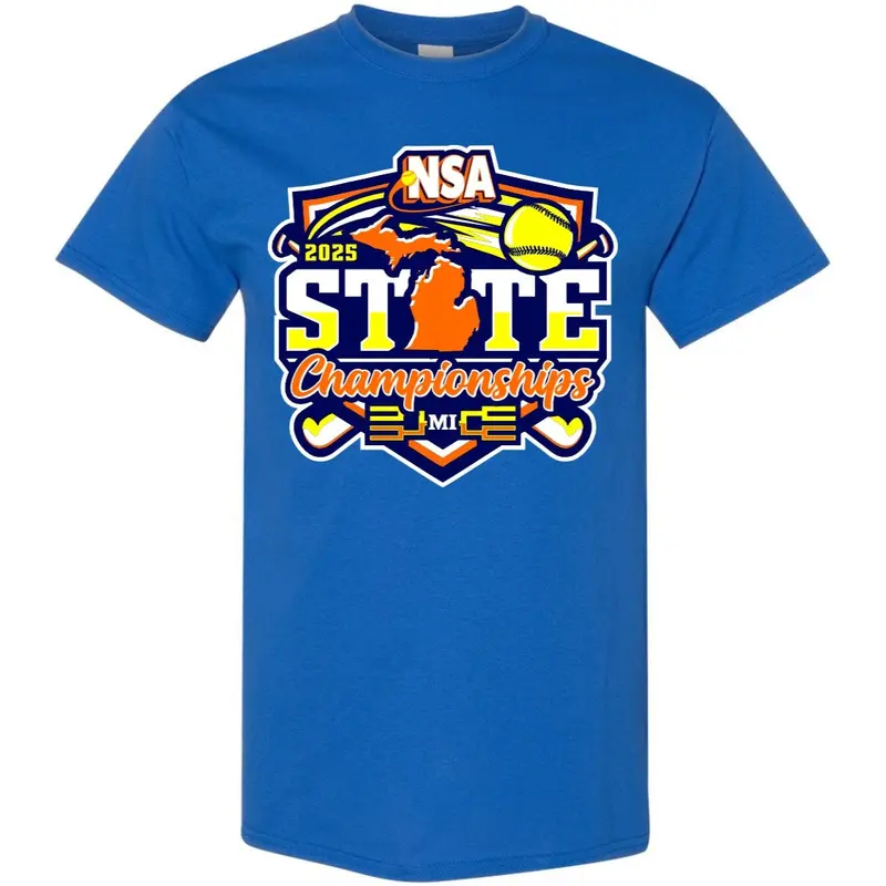 Nsa Michigan State Fastpitch Championships Official Apparel: Tournament Shirt & Hoodie Set 1