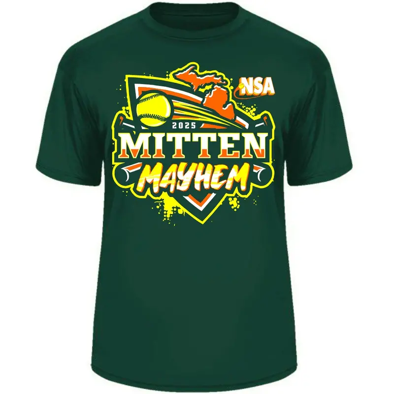 Nsa Mitten Mayhem 2025 Fastpitch Tournament T-Shirt 2