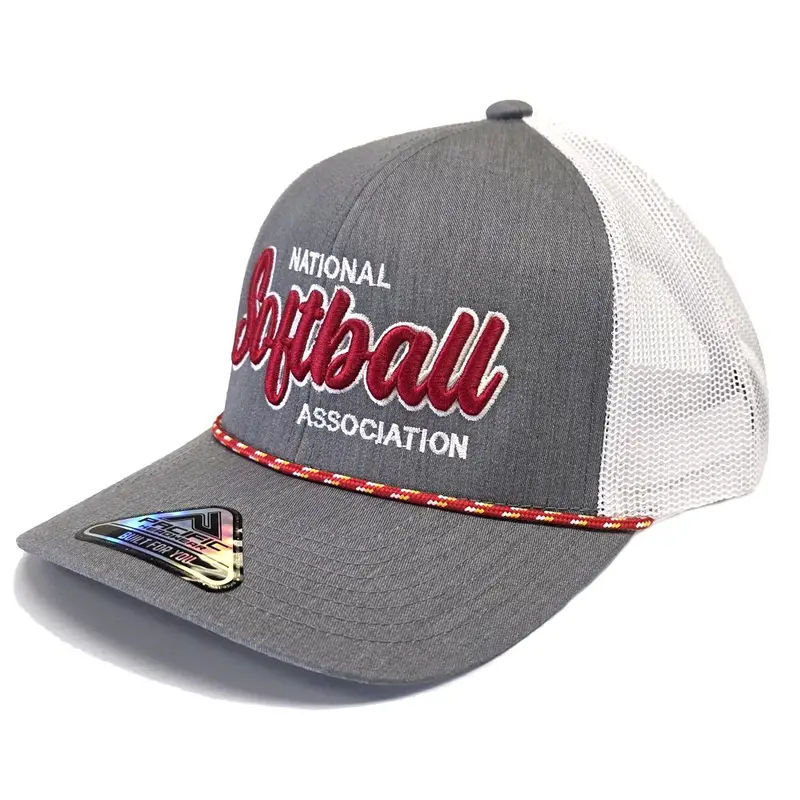 Nsa Script Trucker Snapback Hat With Braided Detail – Model 104Br 1
