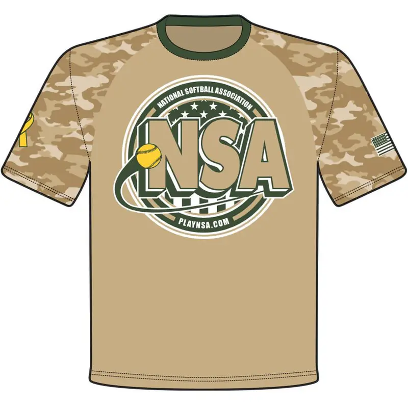 Nsa Support Our Troops Sublimated T-Shirt – Patriotic Softball Apparel 1