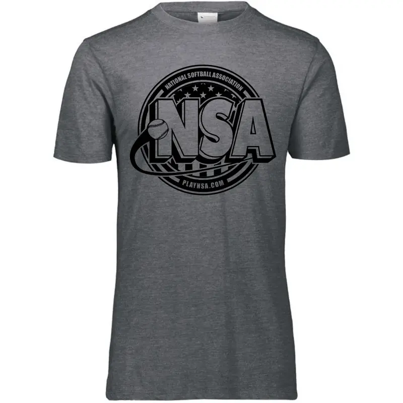 Nsa Tone Tri-Blend Short Sleeve T-Shirt – Softball Association Apparel 1