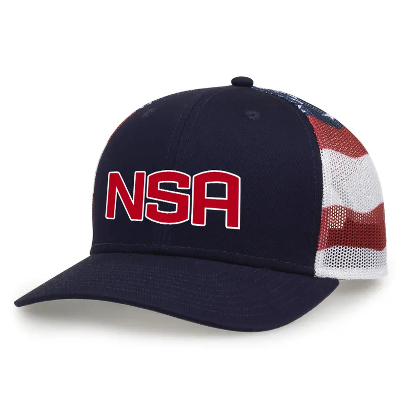 Nsa Usa Flag Snapback Hat – Patriotic Embroidery, Structured Crown 1