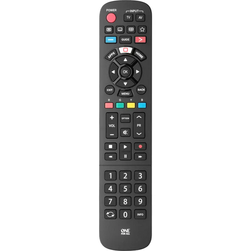 One For All Urc4914 Replacement Remote For Panasonic Tvs – Black, Full-Function Control 1