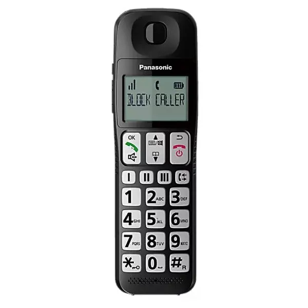 Panasonic Kx-Tge112Eb Twin Cordless Dect Phone – Large-Button Black Set | Tlp112T 1