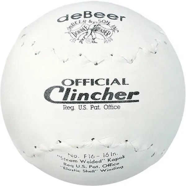 Rawlings Debeer Official Clincher 16" Leather Slowpitch Softball (Model F16) 1