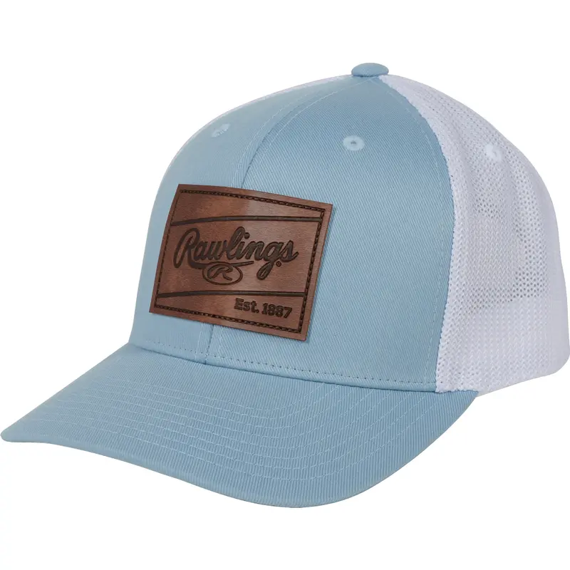 Rawlings Leather Patch Snapback Hat – Adjustable Baseball Cap 1