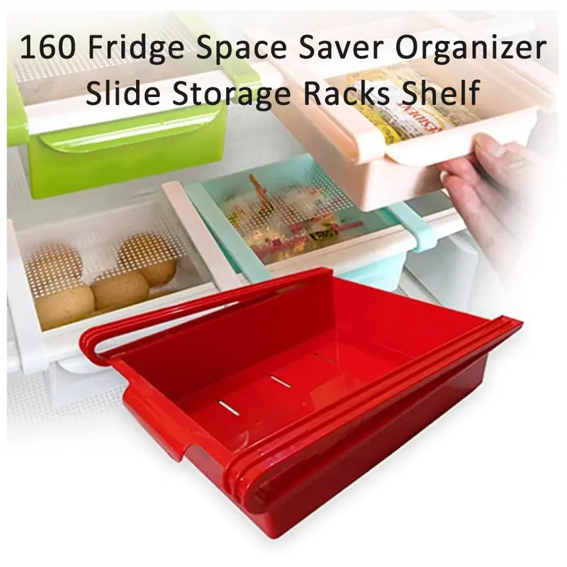 Refrigerator Slide-Out Organizer – Space-Saving Shelf Rack (Single Unit) 1