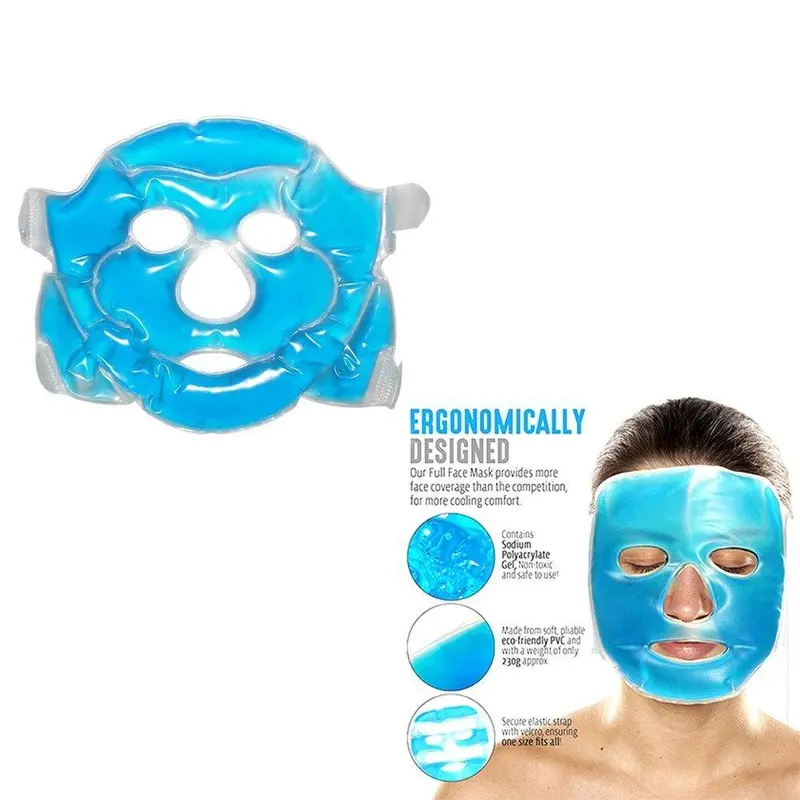 Reusable Cooling Gel Face Mask – Adjustable Velcro Strap, Medium Fit 1