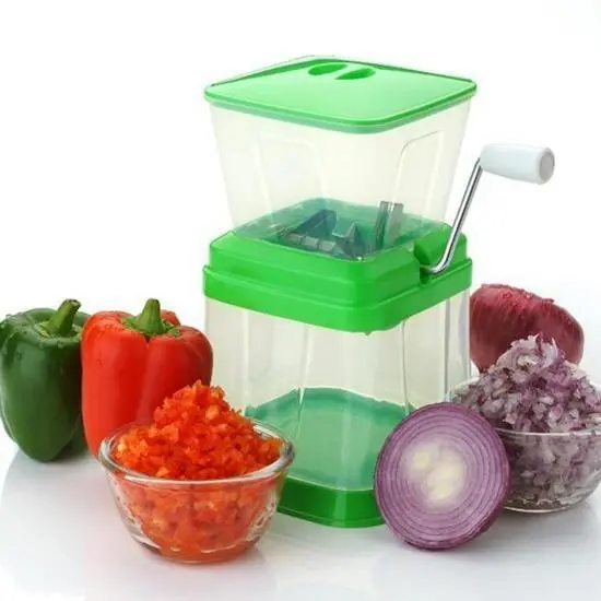 Rotating-Blade Onion And Vegetable Chopper – Compact Quick-Cut Kitchen Tool 1
