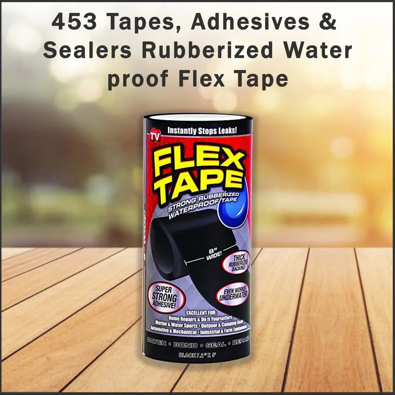 Rubberized Waterproof Flex Tape – 7.2-Inch Black Sealing Roll 1