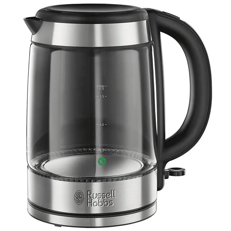 Russell Hobbs 21600-10 1.7L Illuminating Glass Kettle – Silver Finish 1