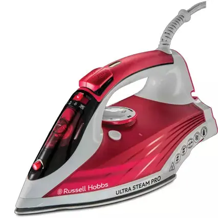 Russell Hobbs 23990 Ultra Steam Pro Vertical Steamer – White & Red Design 1