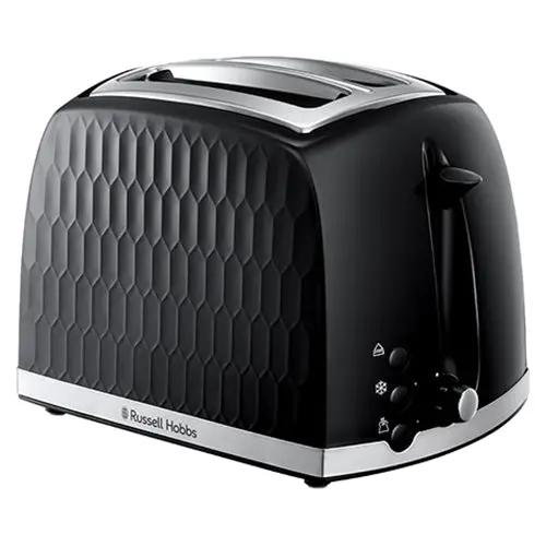 Russell Hobbs 26061 Honeycomb 2-Slice Toaster – Matte Black Finish 1