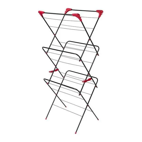 Russell Hobbs Red And Black Foldable Clothes Airer For Indoor Drying | La073785Eu 1