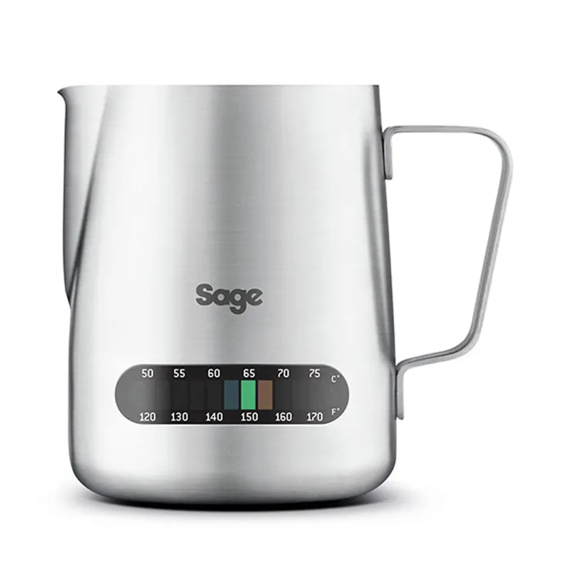 Sage Ses003Bss0Neu1 Temperature-Controlled Milk Jug – 480Ml Stainless Steel With Visual Indicator 1