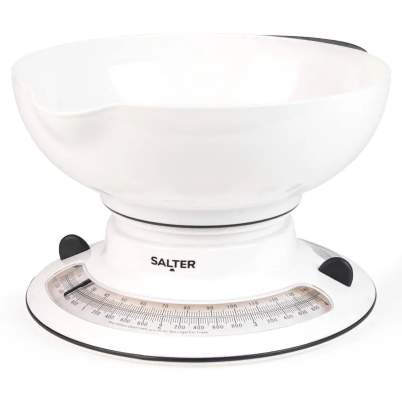 Salter Aquaweigh Mechanical Kitchen Scale With Water-Resistant Dial – White | 800 Whbkdr 1