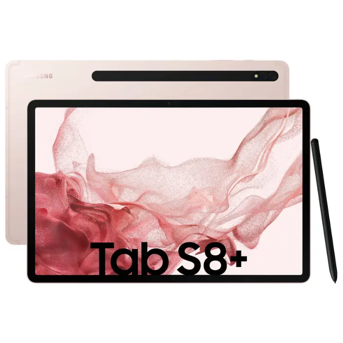 Samsung Galaxy Tab S8+ 12.4" Wi-Fi Tablet – 256Gb Storage, Pink Gold (Sm-X800Nidbeub) 1