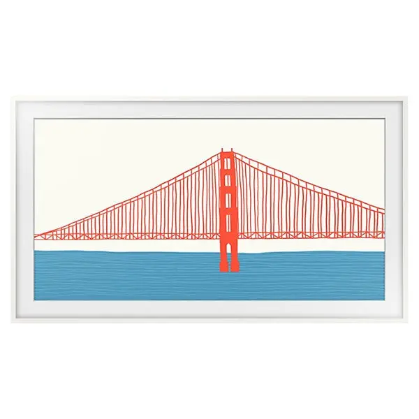 Samsung The Frame Tv Bezel – 43" Customizable Art-Focused Frame, Matte White Finish 1