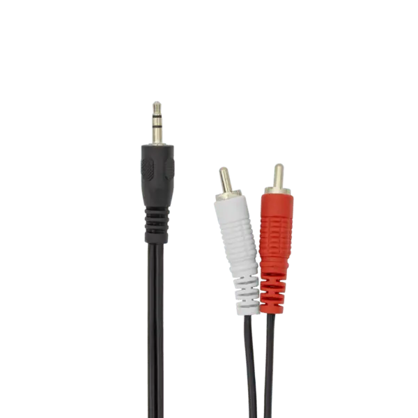 Sbox 2M 3.5Mm Male To Dual Rca Male Audio Cable – Black Stereo Adapter 1