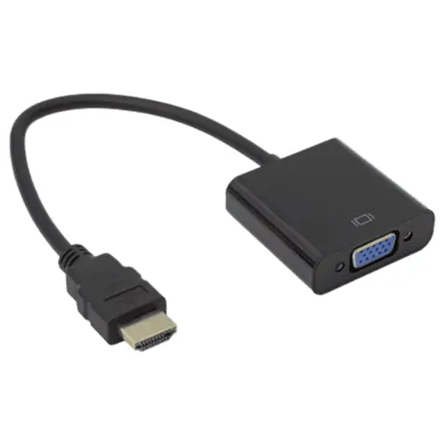Sbox Ad.Hdmi-Vga/R Hdmi Male To Vga Female Adapter Cable – Compact Black Converter 1