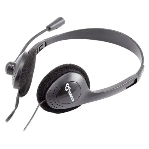 Sbox Hs-201 Wired On-Ear Headset – Compact Black Audio Headset 1