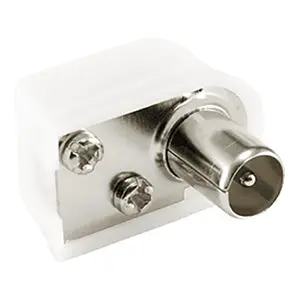 Sbox Kon.Rf-M/R 90° Male Rf Connector – Right-Angle Coaxial Adapter In Durable White Housing 1