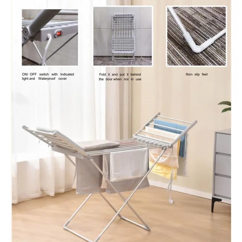 Schuss Shxecduk Foldable Electric Towel Warmer – Minimalist White Design 1