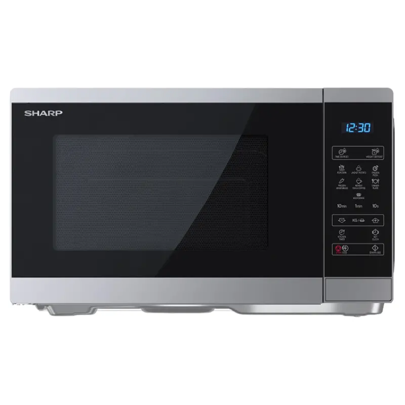 Sharp 25L Freestanding Microwave With Silver Accents And Black Casing | Yc-Ms252Au-S 1