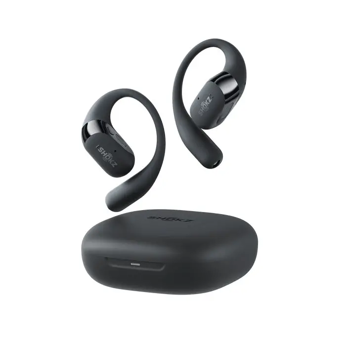Shokz Openfit 2+ Open-Ear Wireless Earbuds – Black | Model 38-T921-St-Bk 1