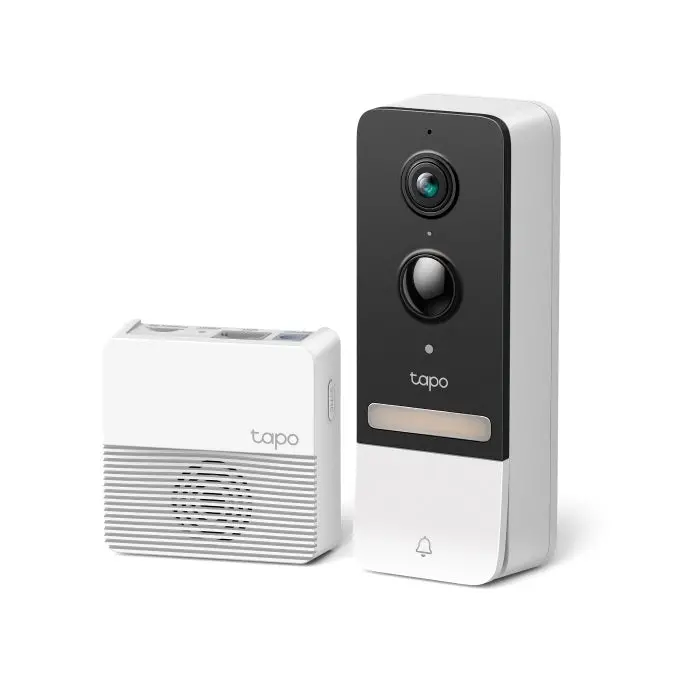Tapo Tapod230S1 Smart Battery-Powered Video Doorbell Kit – Monochrome Design 1
