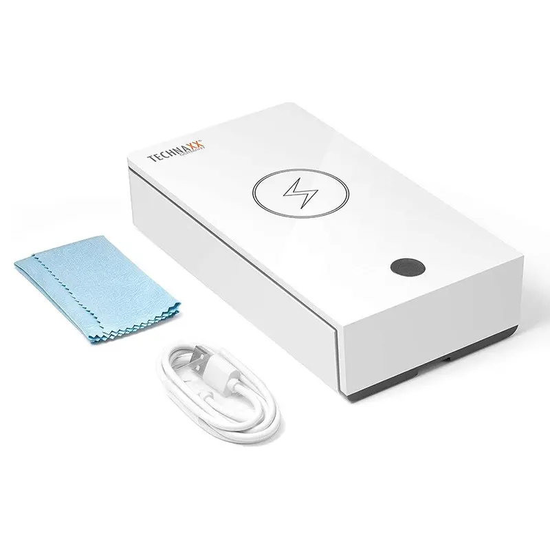 Technaxx Tx-148 Uv-C Wireless Charging Sanitizer Box In White 1
