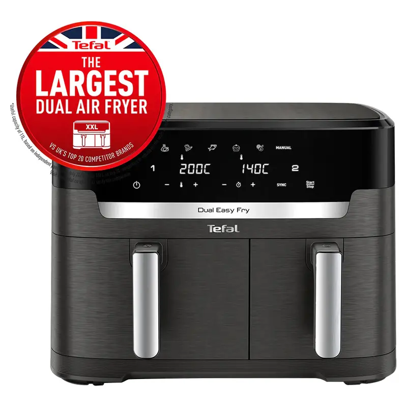 Tefal Easy Fry Dual Xxl 11L Air Fryer – Coal Grey | Ey942Hg0 1