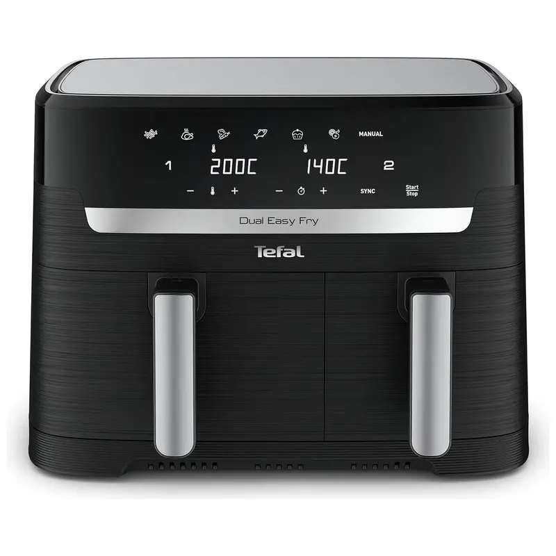 Tefal Ey901840 Dual Zone Air Fryer – 8.3L Capacity, 2700W Power, 7-In-1 Functions, Black | Ey901840 1